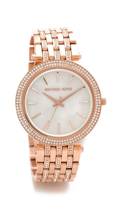 michael kors gold bling watch